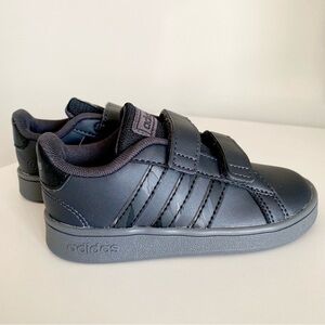 adidas Grand Court Black & Camouflage Velcro Straps Toddler Sneakers New Size 7